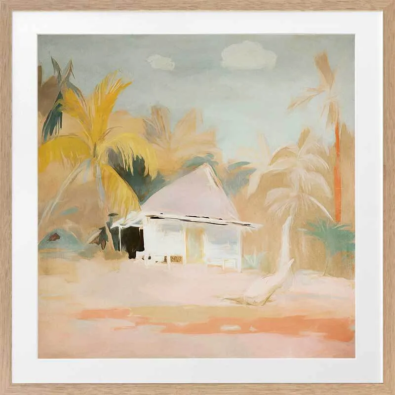 The Beach Hut I Framed Art Print