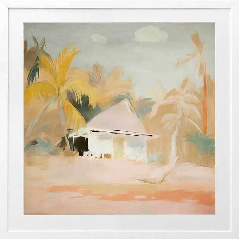 The Beach Hut I Framed Art Print