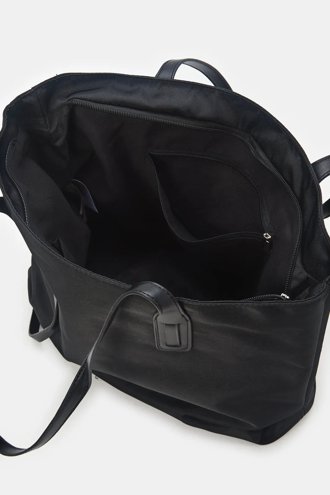 Women Black Tote Bag With Handles