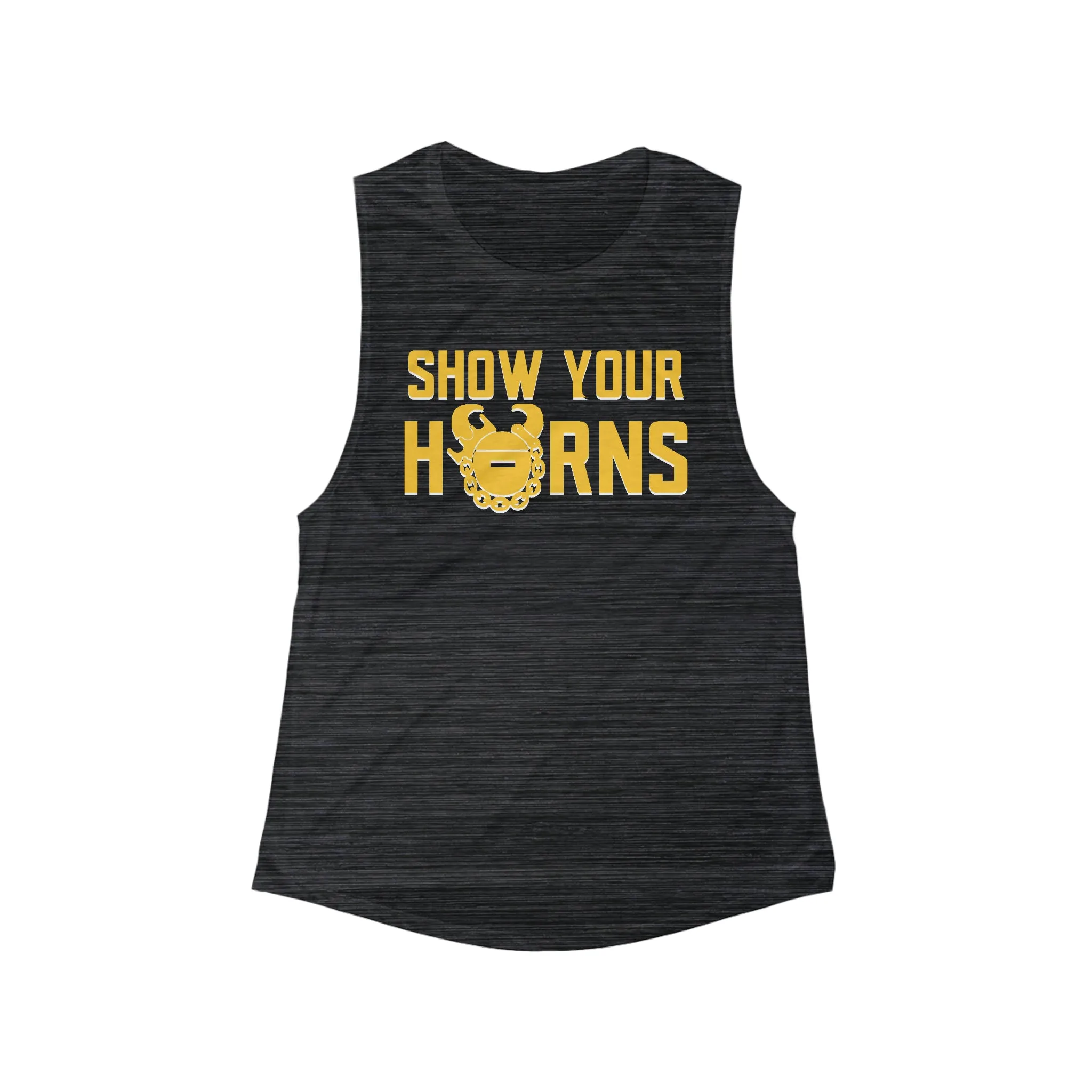 Women's Flowy Scoop Muscle Tank - Show Your Horns